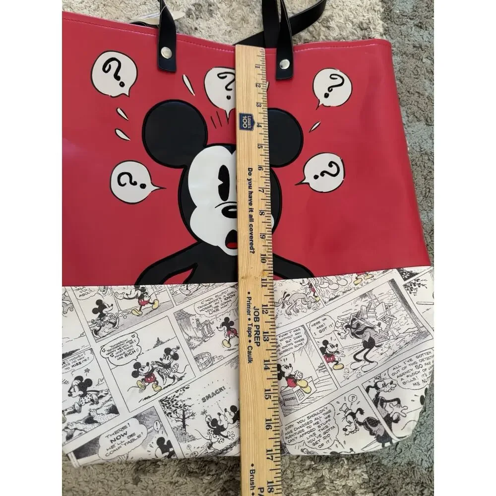 NWT Disney Hallmark Mickey Mouse Comic Strip Tote Shoulder Bag Vegan Leather